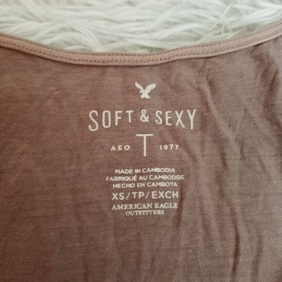 AEO Cold Shoulder Blouse Top Bow Accents Wide Bell Sleeves American Eagle XS - Picture 3 of 5